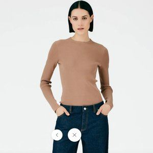 Tibi Giselle Slash Cutout Crewneck Pullover